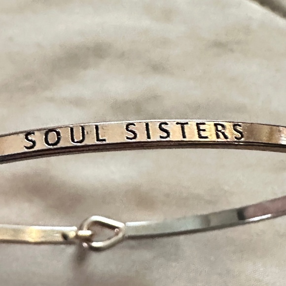 2/$15 Rose & Silver 2 tone, bangle bracelet, “Soul Sisters” - Picture 10 of 14